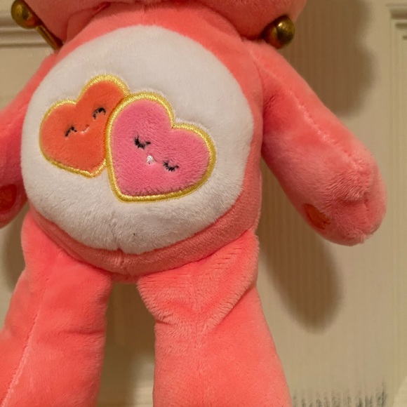🆕 Care Bear Plush Toy, 10”, Pink color WithDouble heart faces on Tommy - Picture 3 of 7